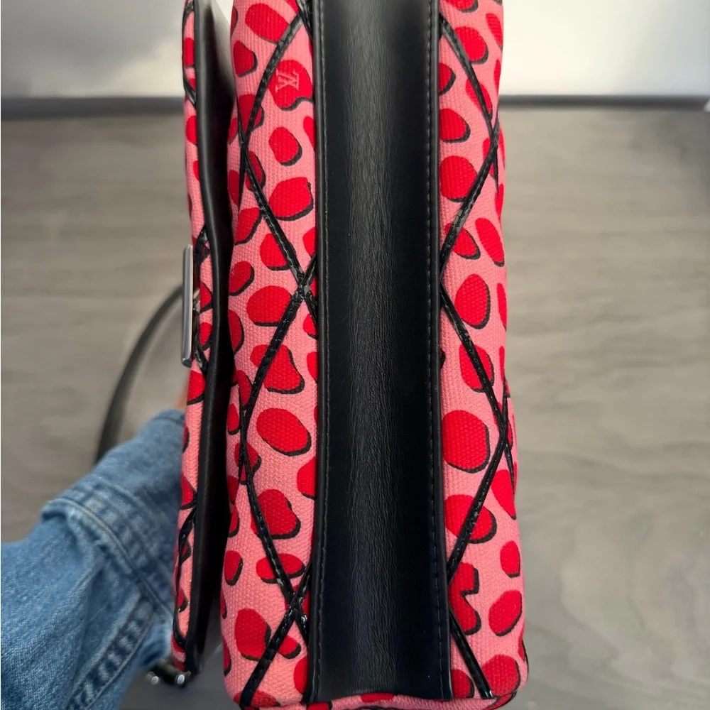 Louis Vuitton Twist MM Polka Dot Canvas Chain Shoulder Crossbody Bag Rare